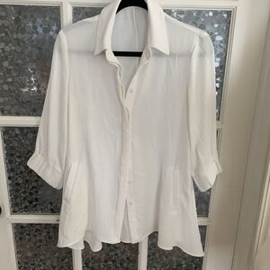 Robert Kitchen Top XS Oversized Blouse w/Pockets